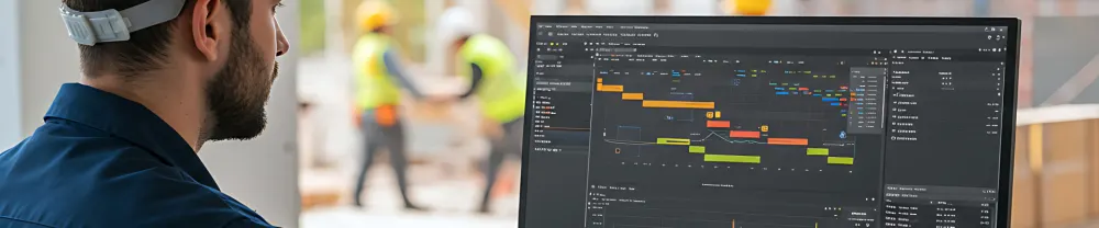 Project manager reviewing metrics for a project