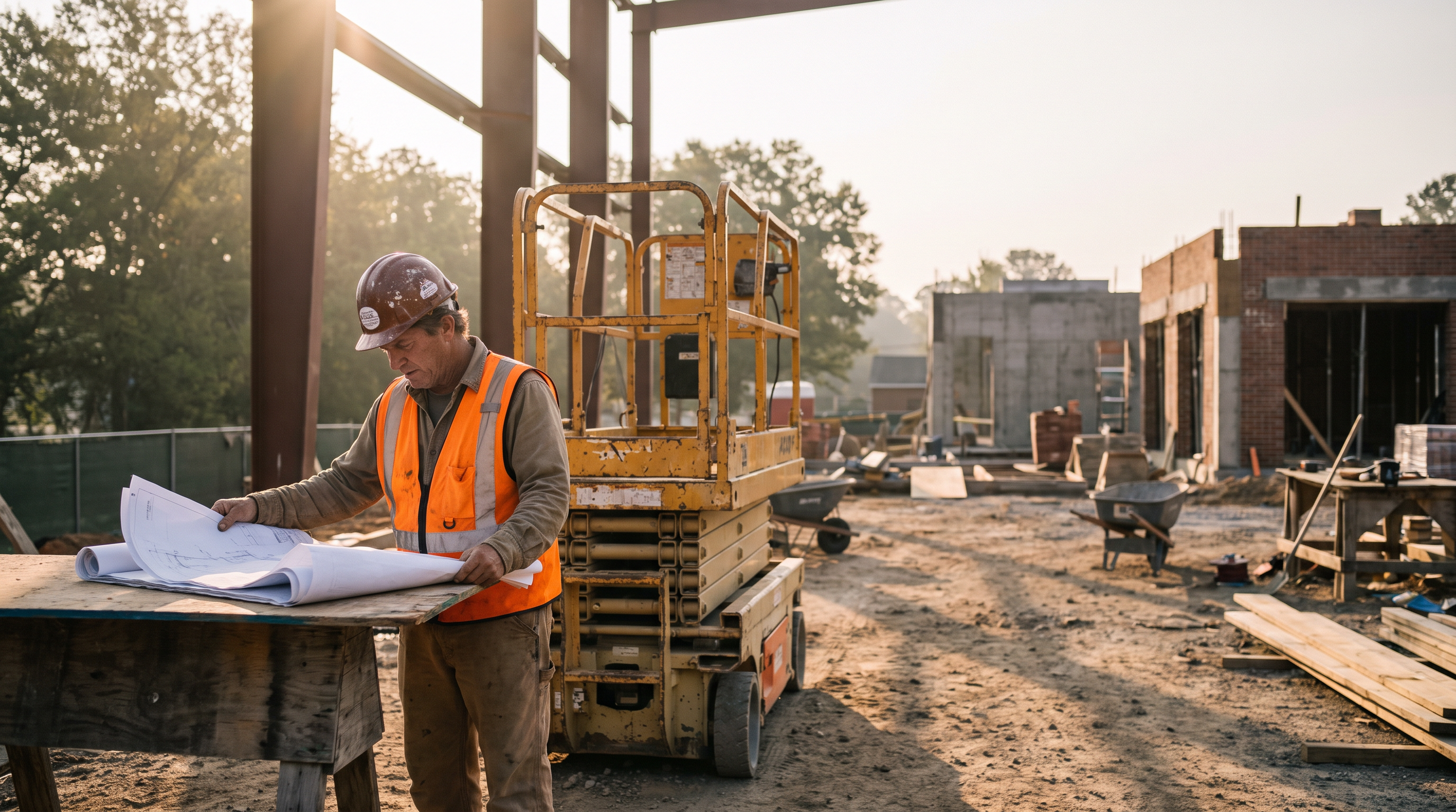 framer renting a scissor lift