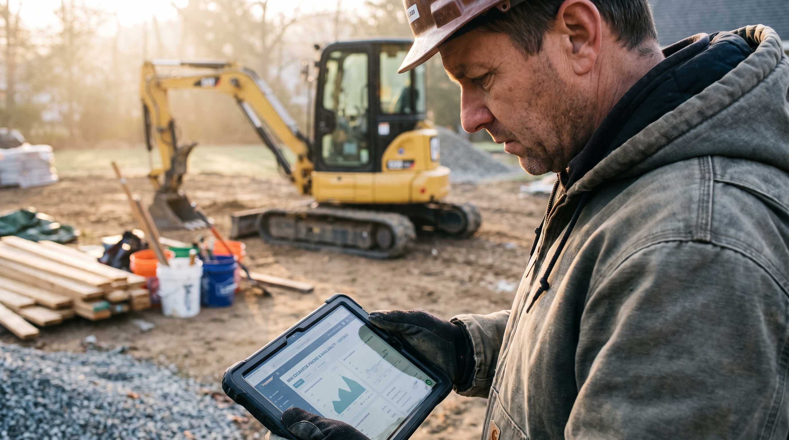 excavation contractor renting site equipment