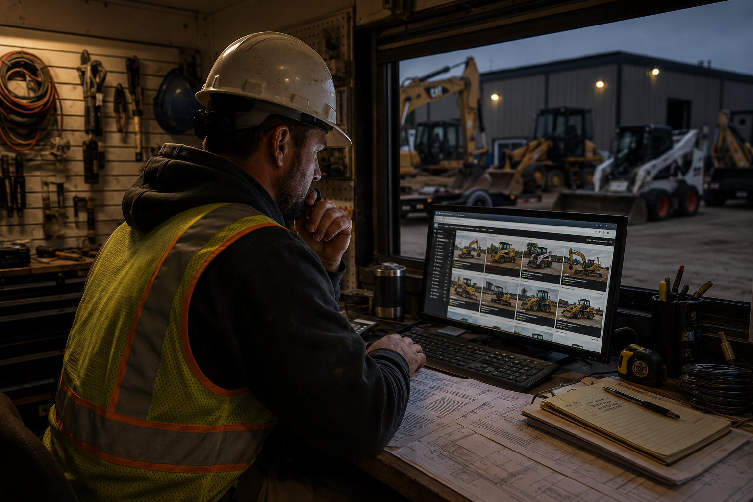 Electrician searching for construction equipment rentals