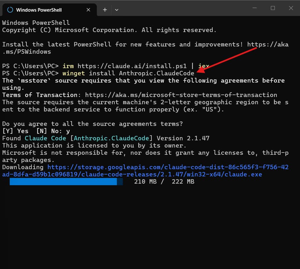 to install claude code