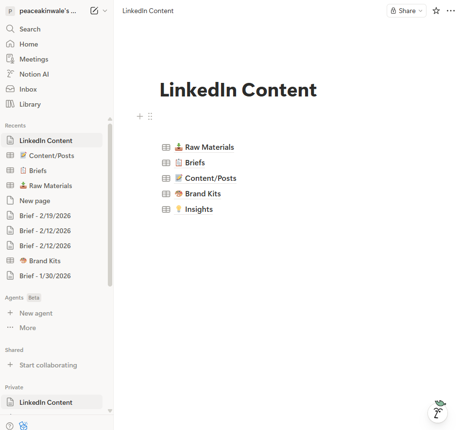 LinkedIn Router dashboard