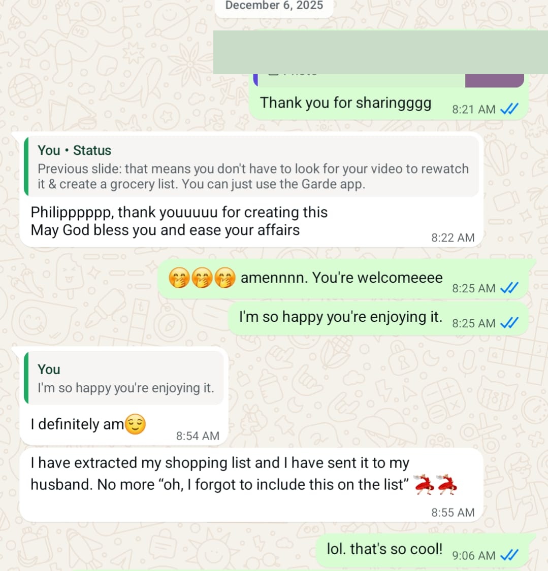 Feedback from Roshee — she loved the multi-language ability & found it genuinely useful