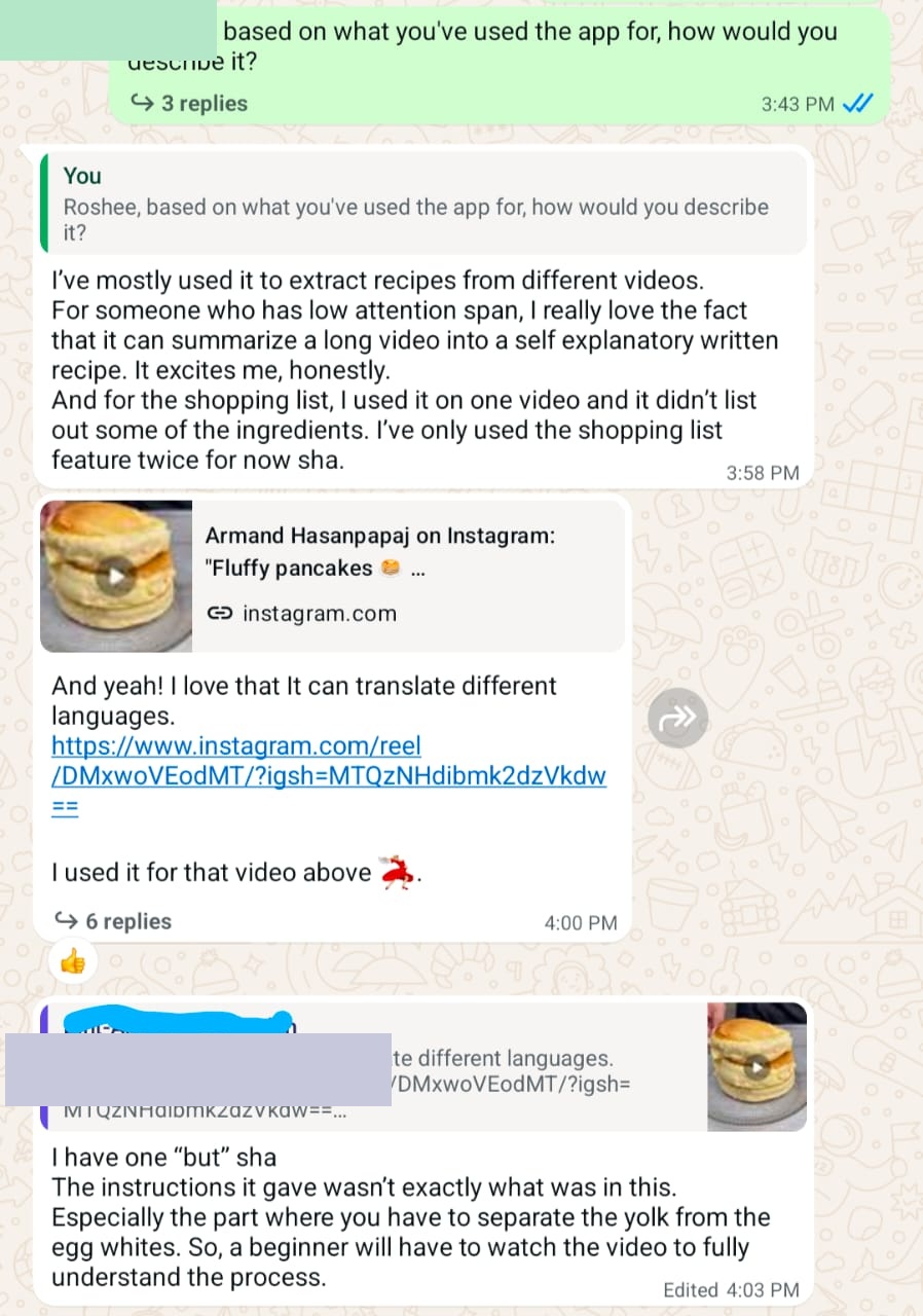 Second feedback from Roshee — follow-up thoughts on using Garde