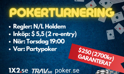 Erbjudande: Pokerturnering - är det din tur den här veckan?