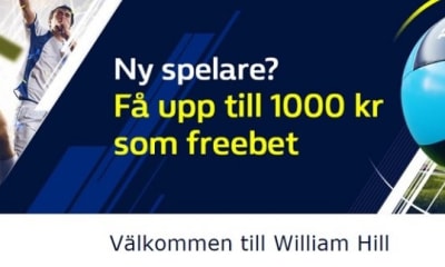 Erbjudande: William Hill är tillbaka i Sverige - med ny bonus till alla!