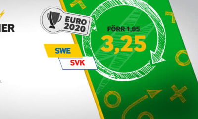 Speltips: Alla boostade odds på Sverige vs Slovakien