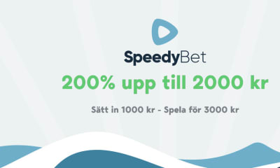 Erbjudande: 200% i bonus på Speedybet!