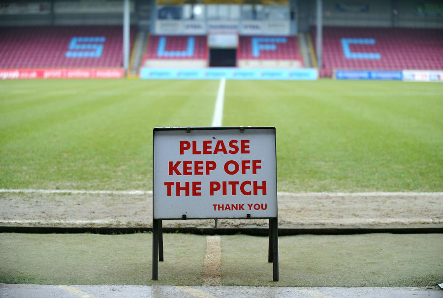 Please keep off the pitch