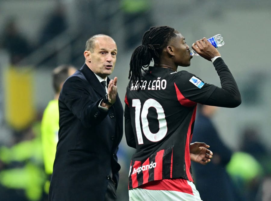 Massimiliano Allegri och Rafael Leao