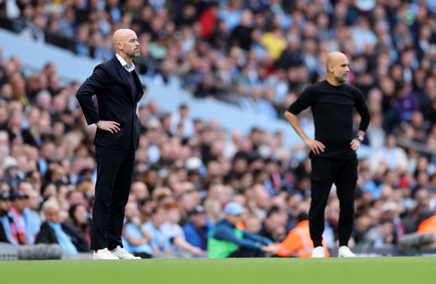 Erik ten Hag och Pep Guardiola