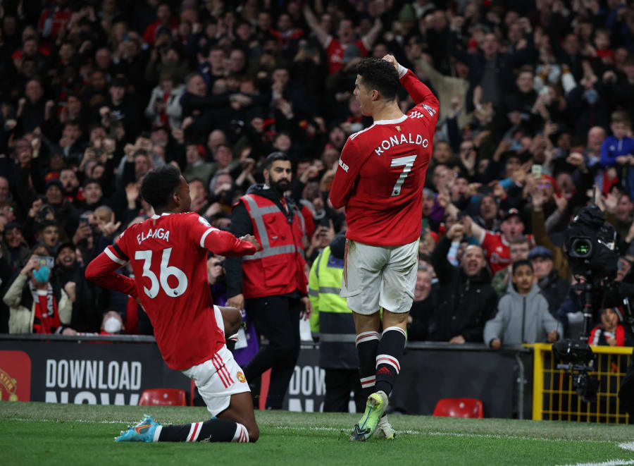 Cristiano Ronaldo och Anthony Elanga