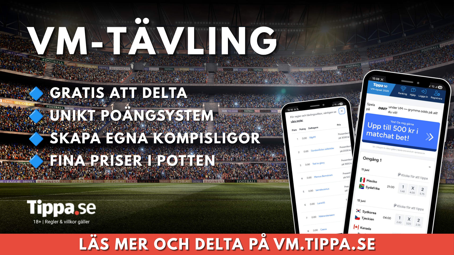 VM-tipset på Tippa.se