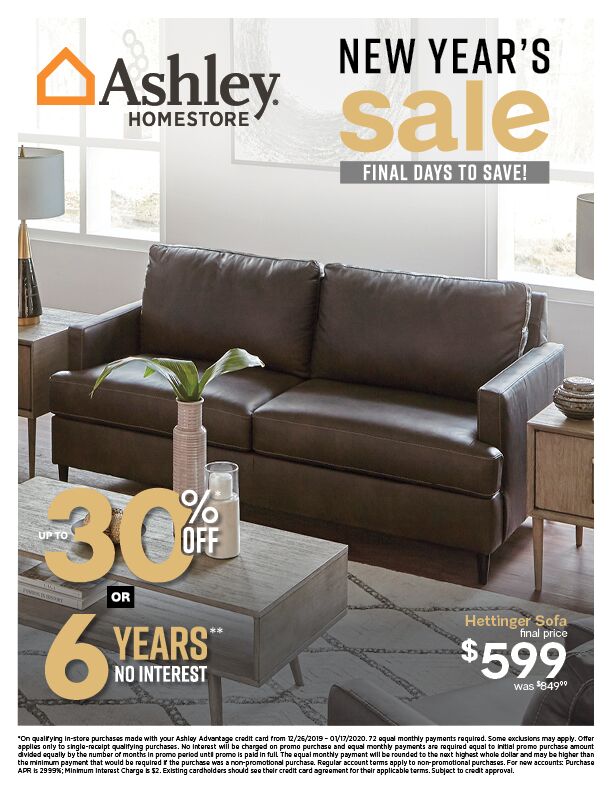 Ashley Furniture Weekly Ad December 26, 2019 January 17, 2020