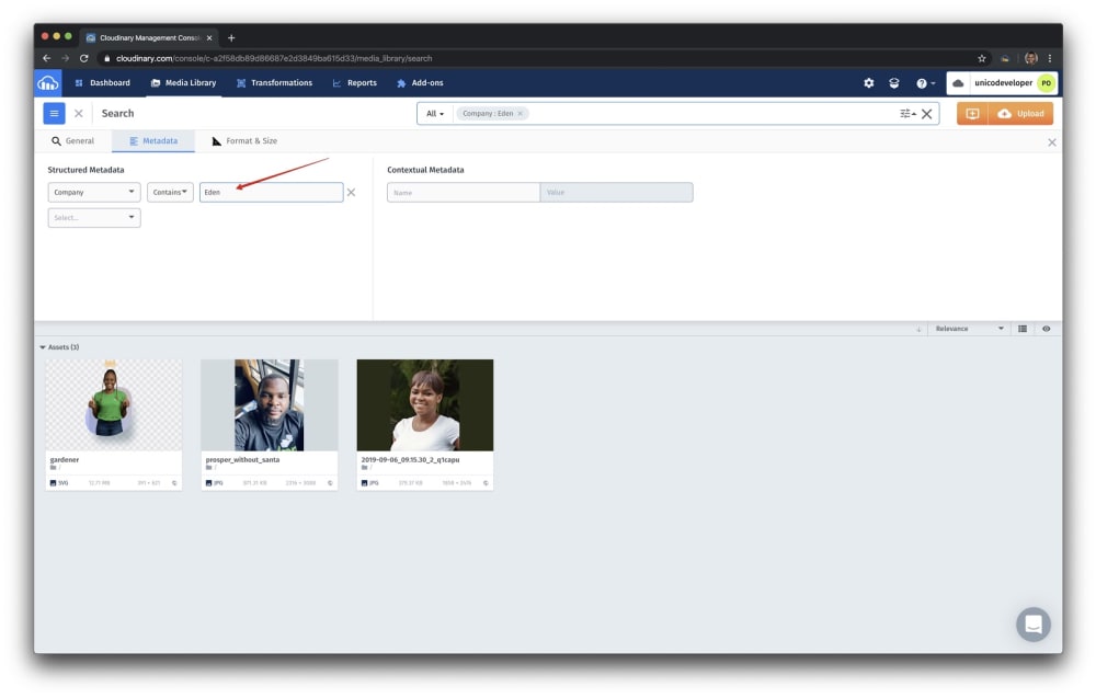 Search by Structured Metadata