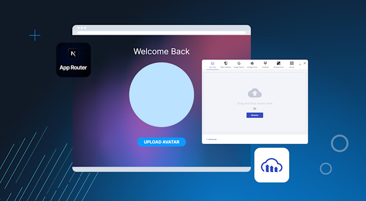 Image showing graphic of the cloudinary nextjs upload