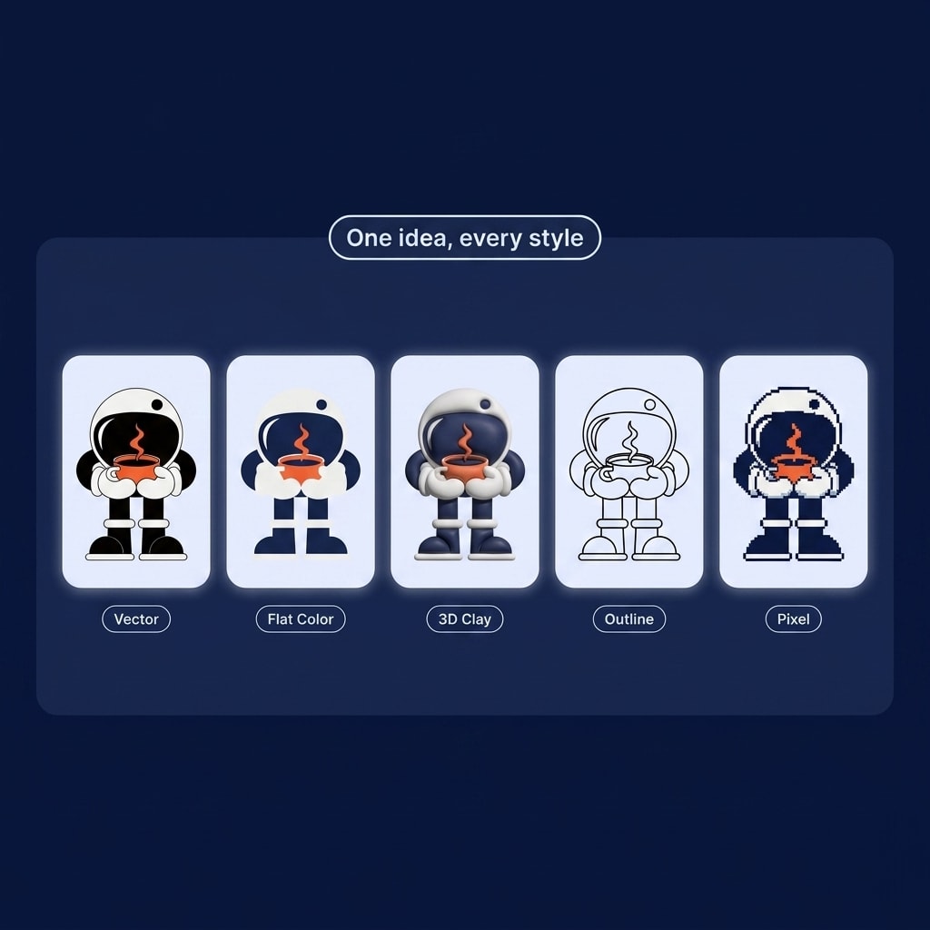 Generate custom icons and stickers instantly
