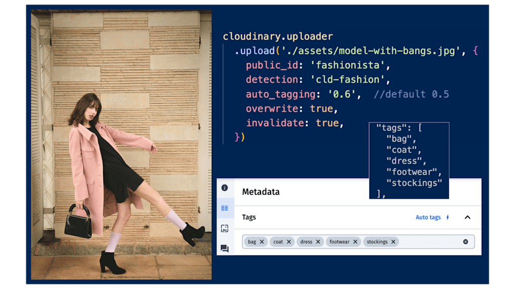 code showing automatic image tagging