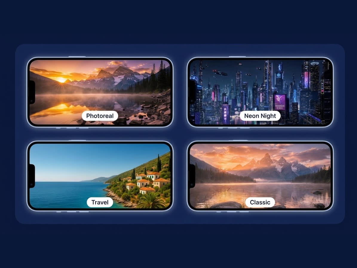 Generate stunning wallpapers from a prompt