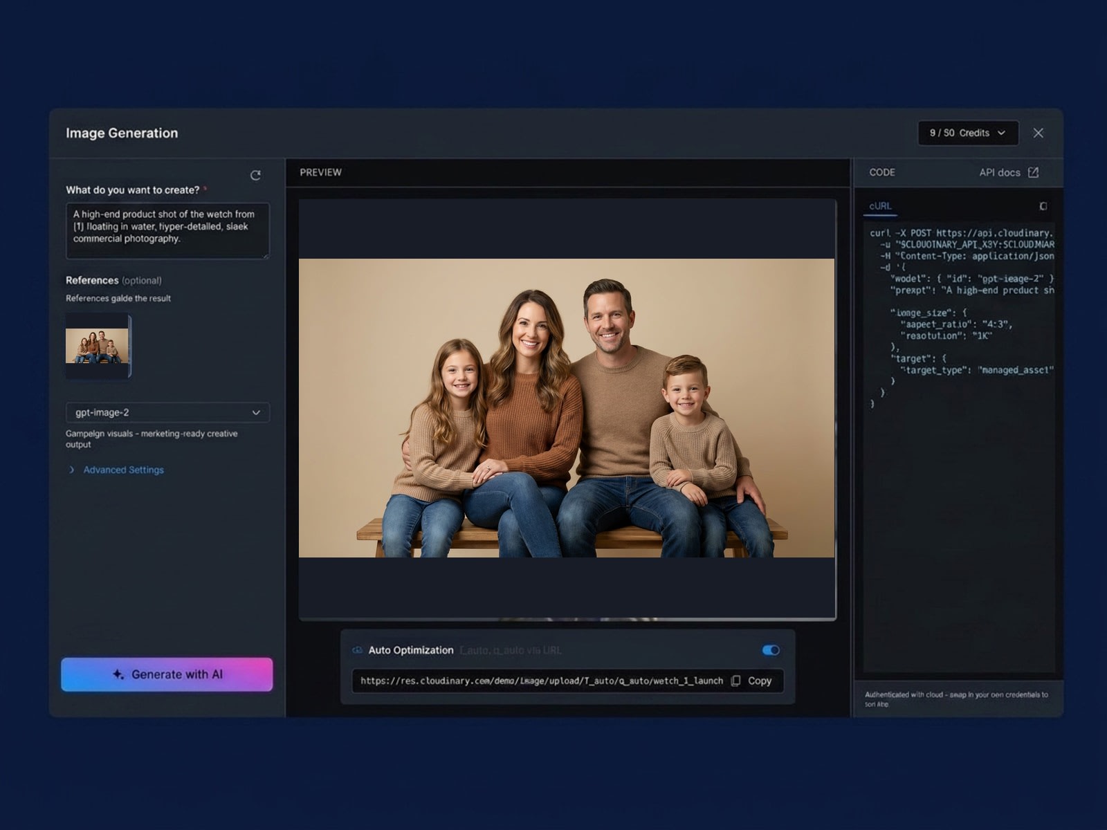 Create a family portrait in seconds