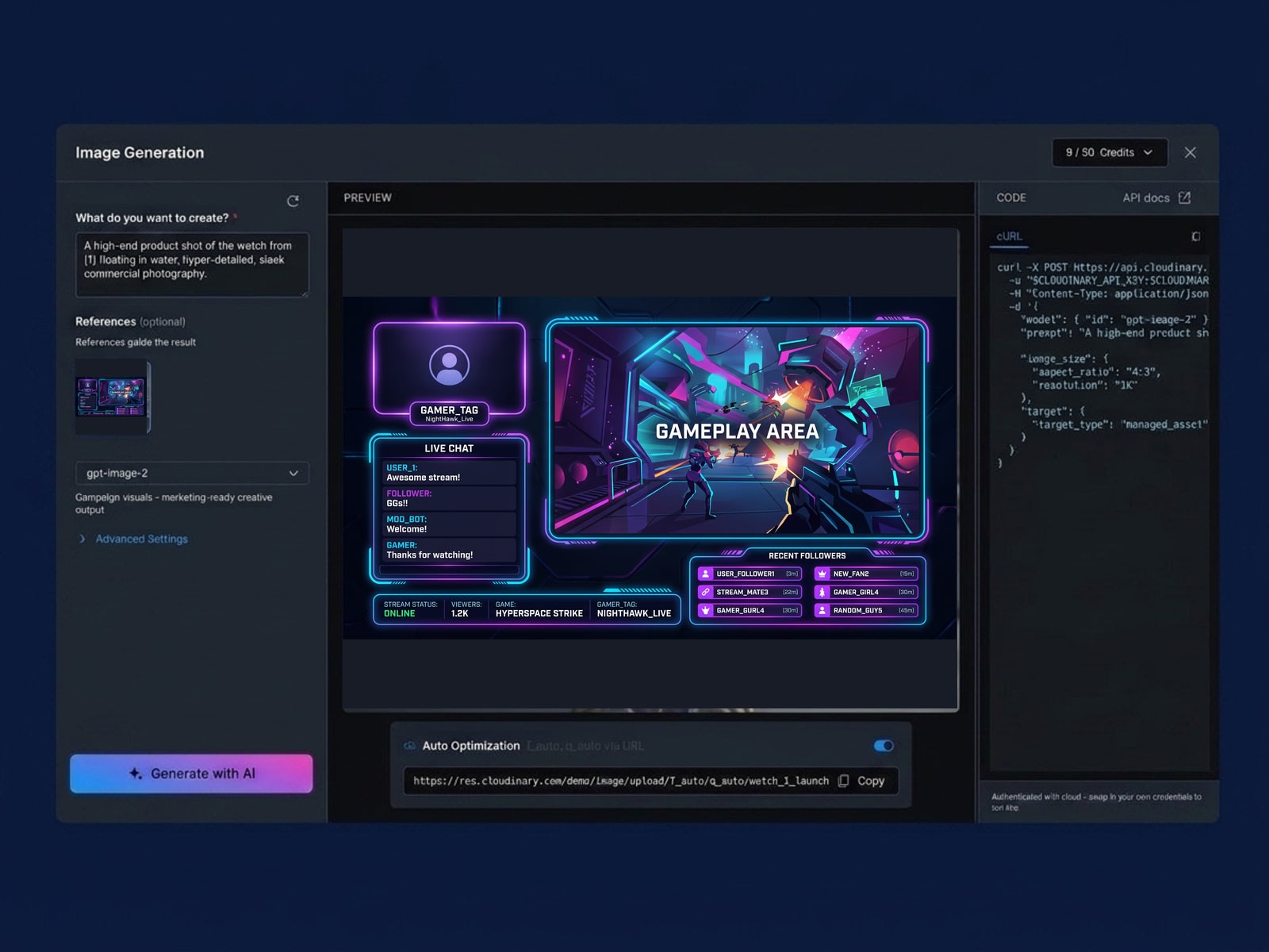Create a Twitch overlay in seconds