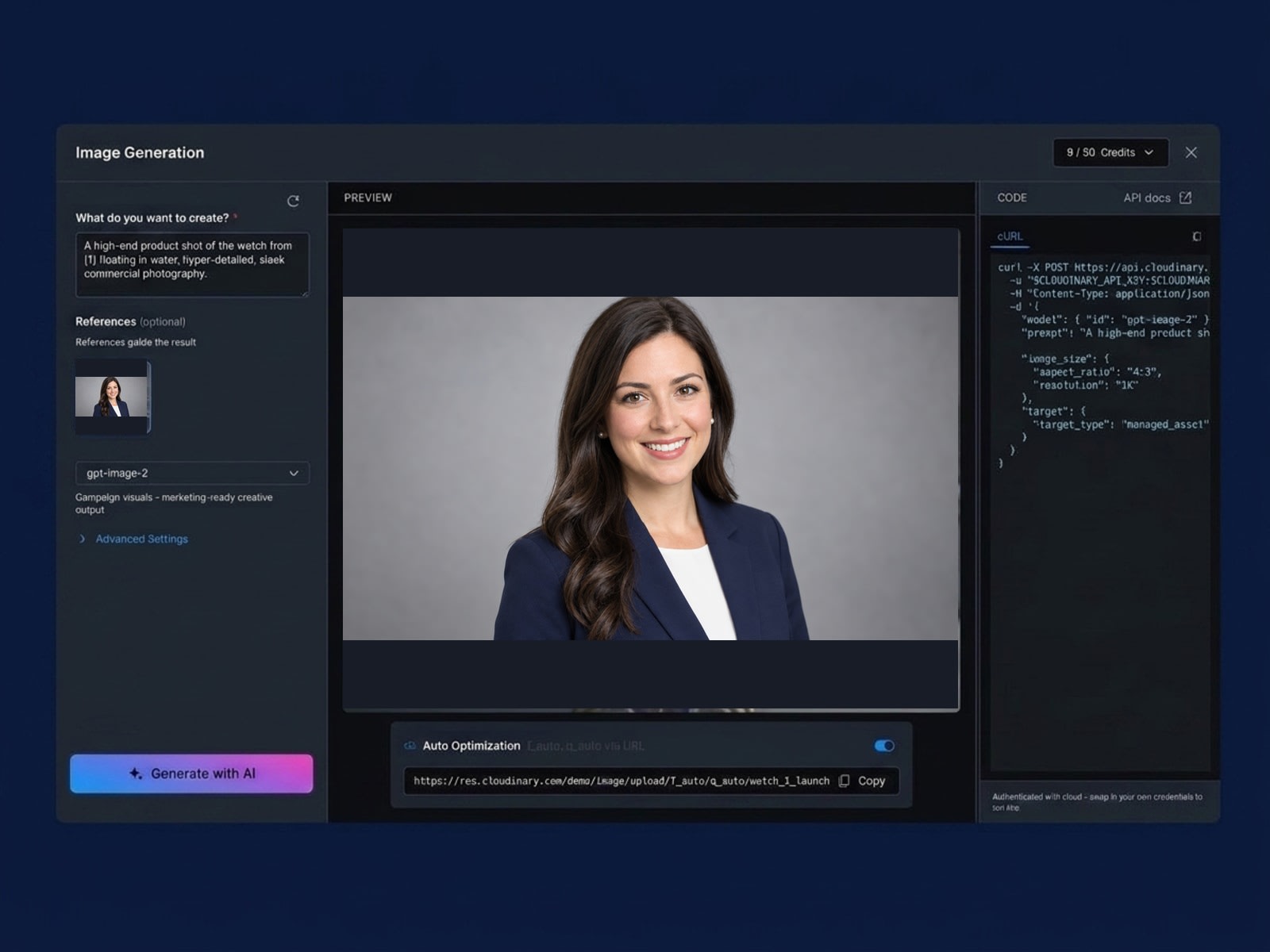 Create a professional photo in seconds