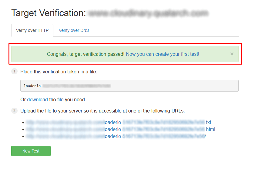 Verify domain ownership in Loader.io