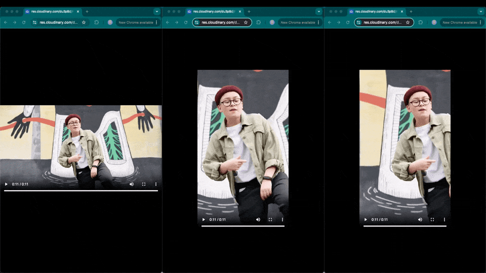side-by-side comparison of the original vs simple crop vs smart cropping