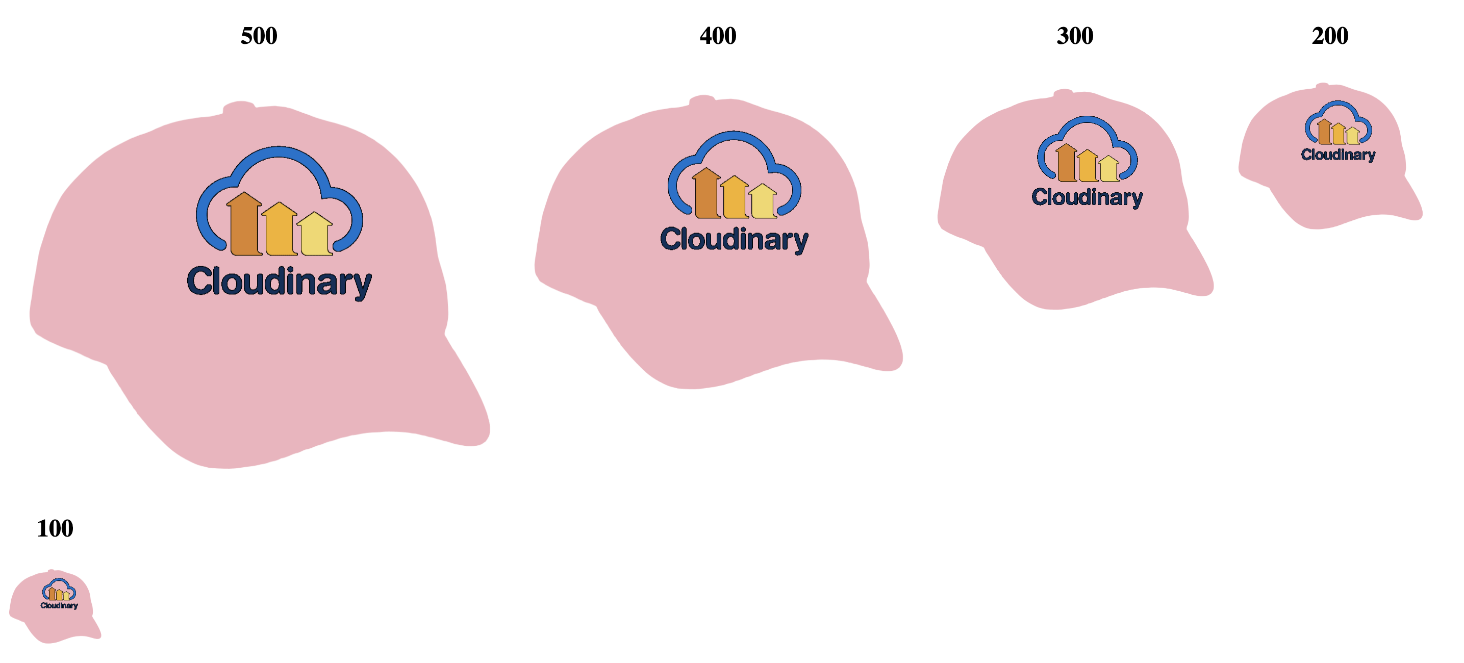 baseball cap in many sizes