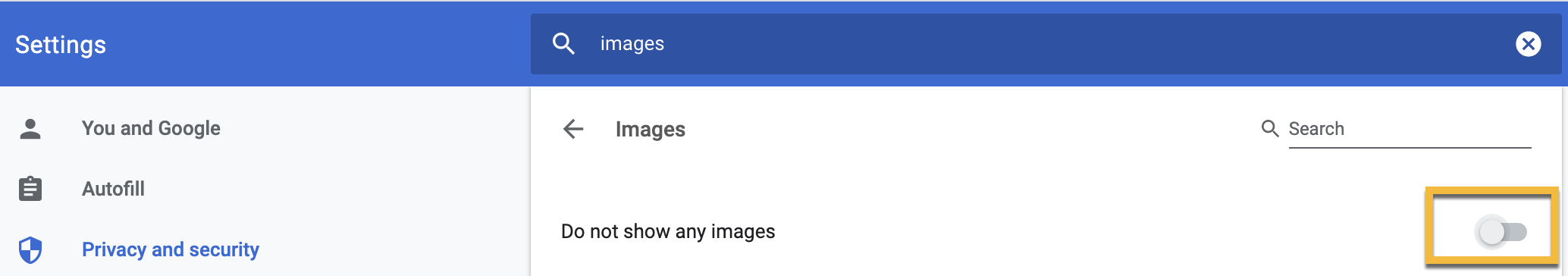 chrome disable image output