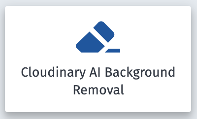 Cloudinary background removal