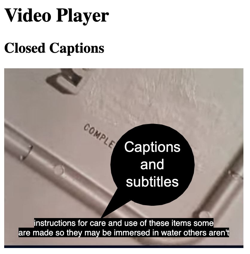 captions and subtitles