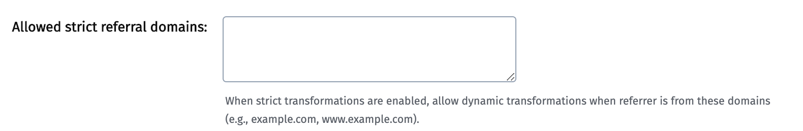 enable referrer domain for strict transformations