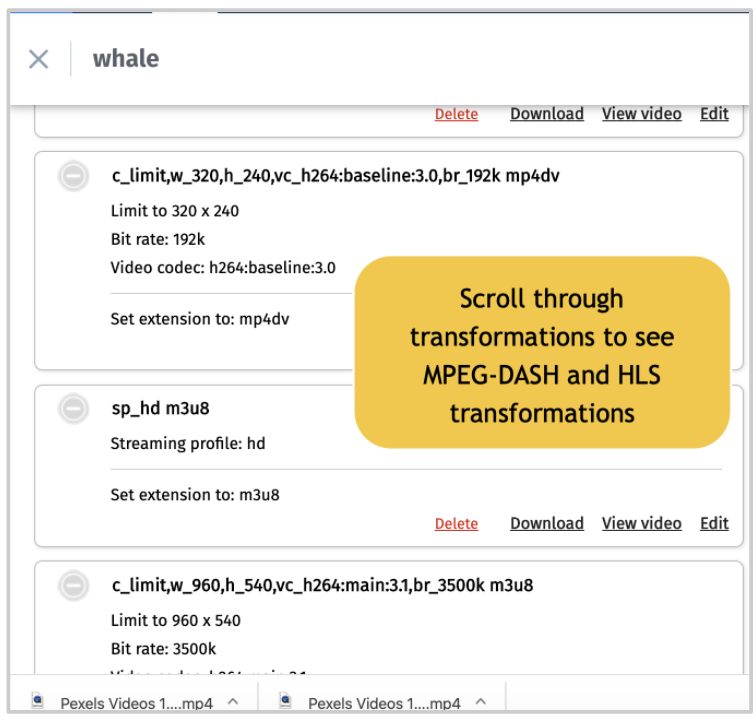 derived from streaming profiles
