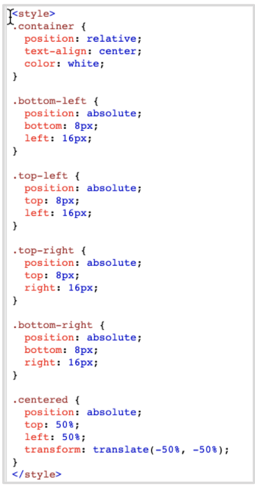 css overlay code