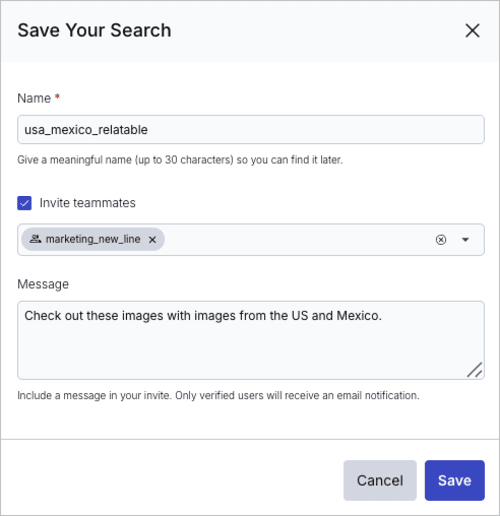 Save searches