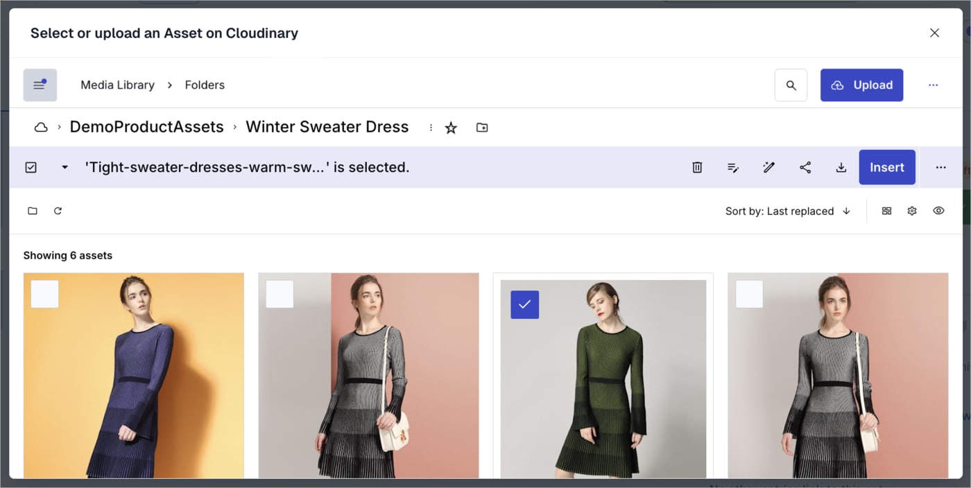 Media Library widget in Contentful