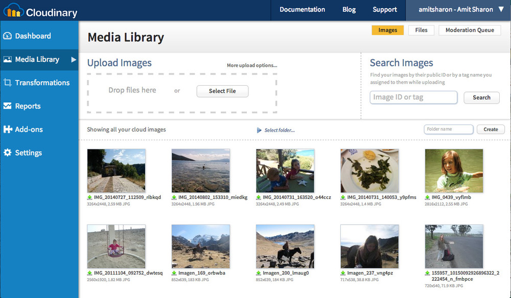 Media library screenshot