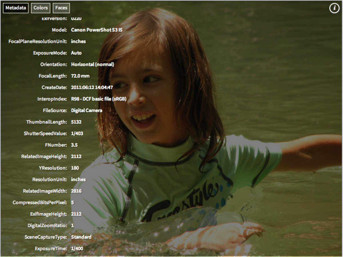 Photo Exif metadata
