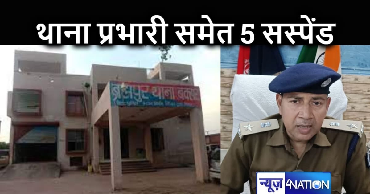 पुलिस कर्मियों पर एसपी ने गिराई गाज, थाना प्रभारी समेत पांच 