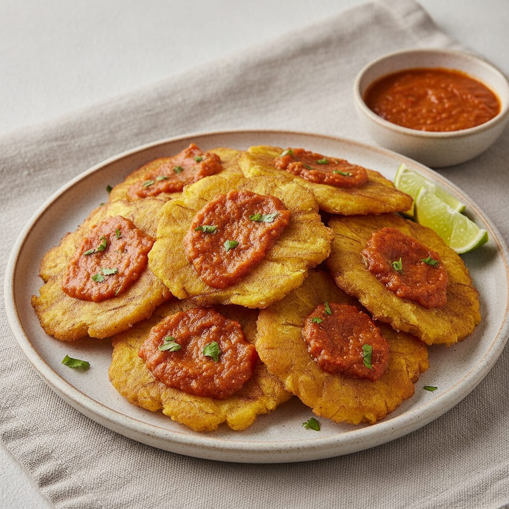 Patacones con Hogao