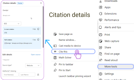 Citation-detals-edge-browser