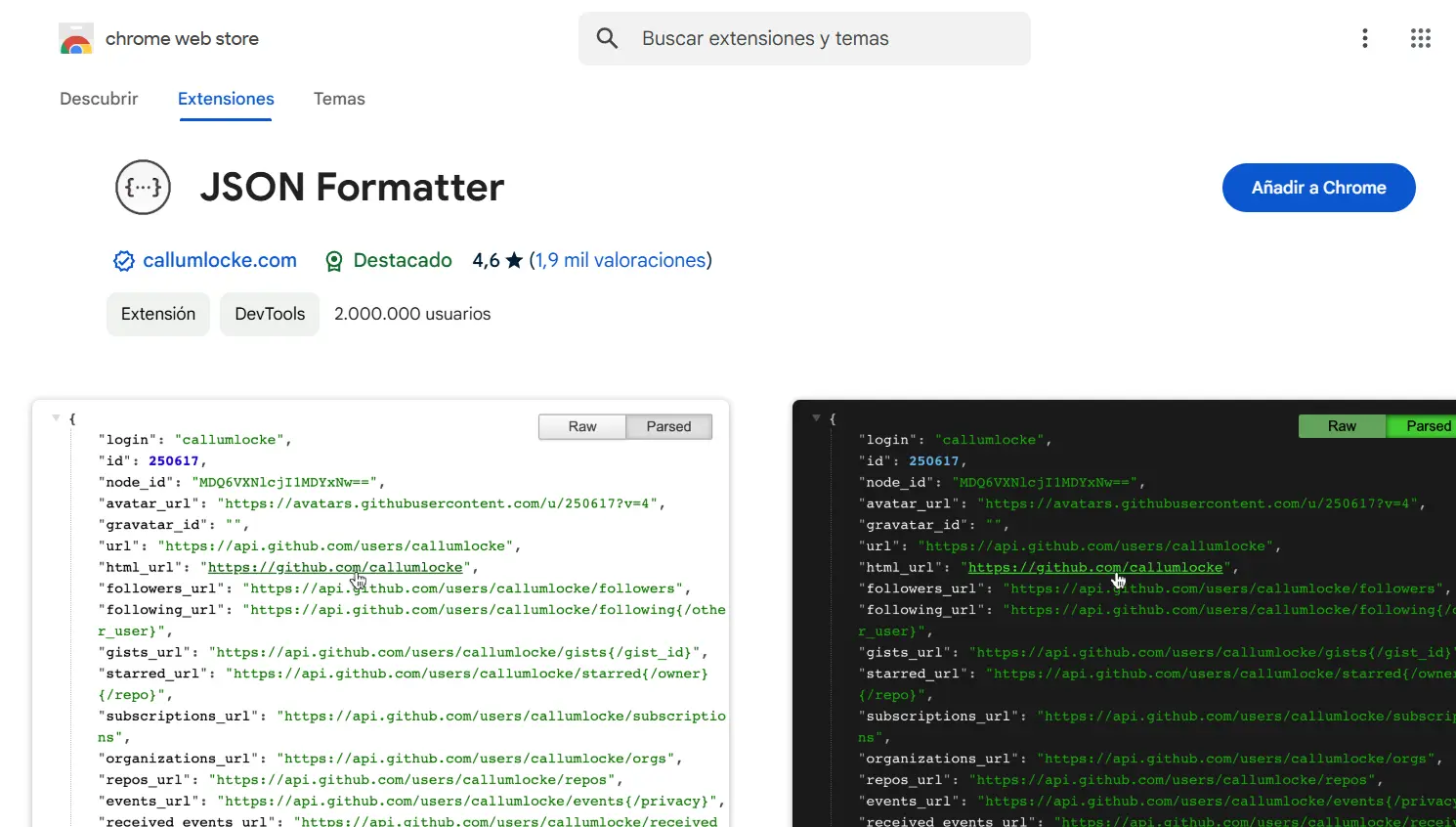 Thumbnail of JSON formatter