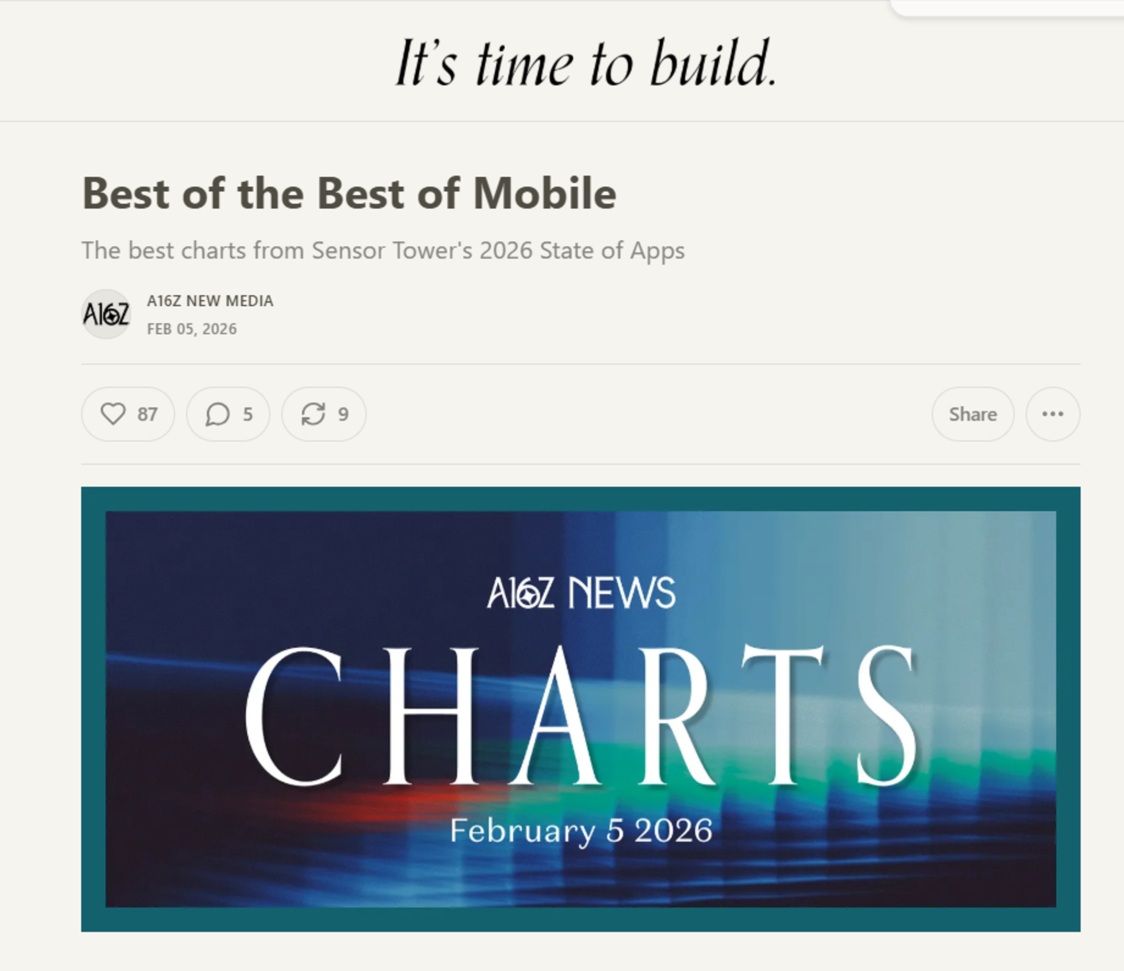Best of the 'Best of Mobile' |  The best charts from Sensor Tower's 2026 State of Apps | a16z