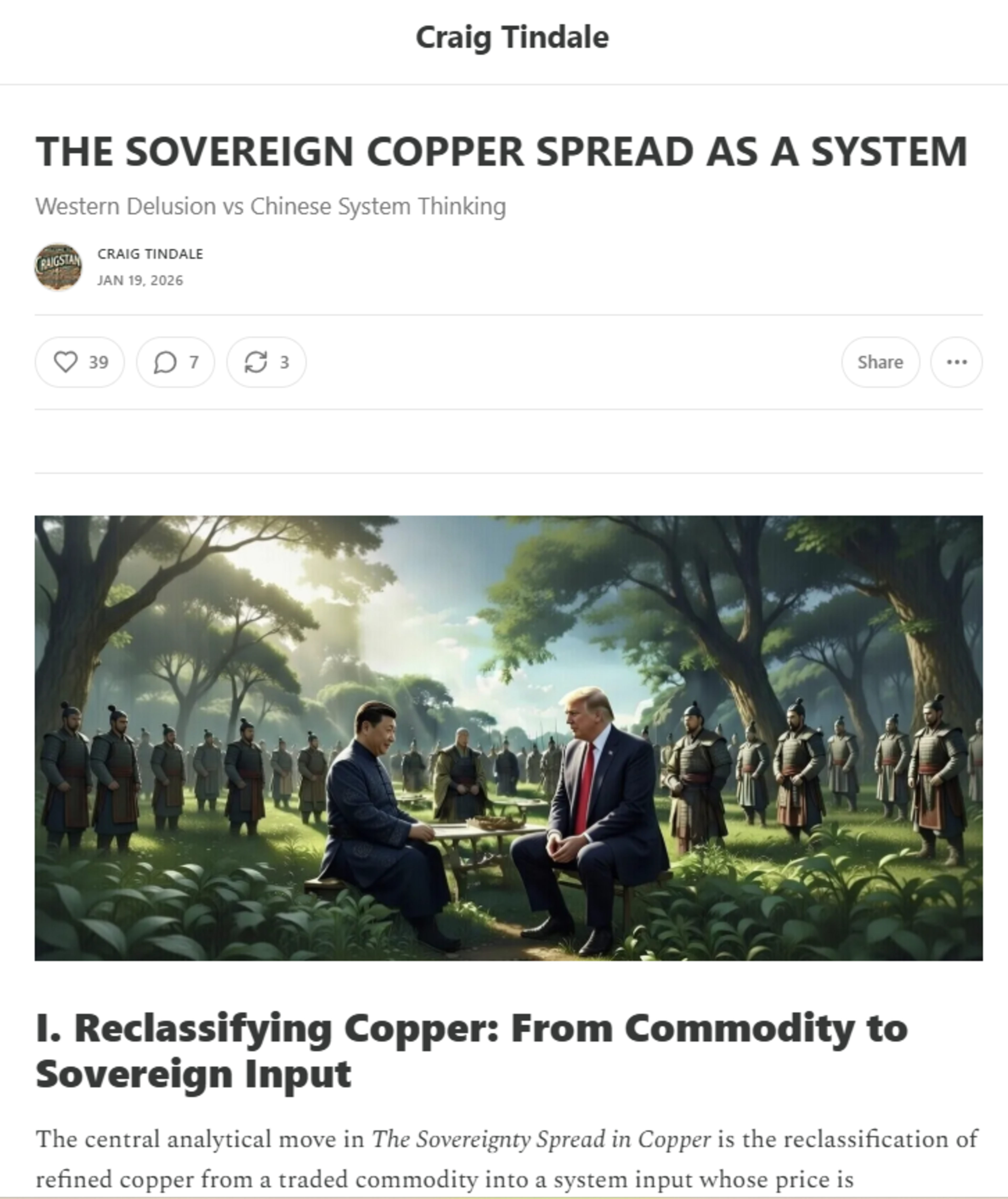 The Sovereign Copper Spread As A System: Western Delusion vs Chinese System Thinking | Craig Tindale