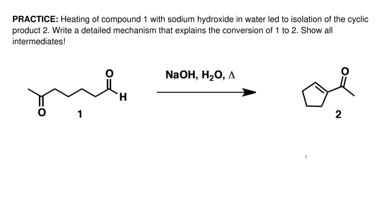 Heating Of Compound 1 With Sodium Hydroxide In Water