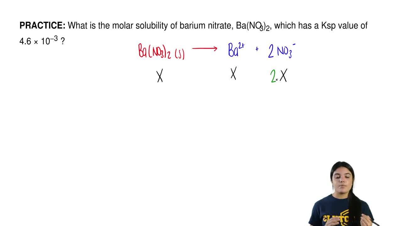 Solution What Is The Molar Solubility Of Chemistry