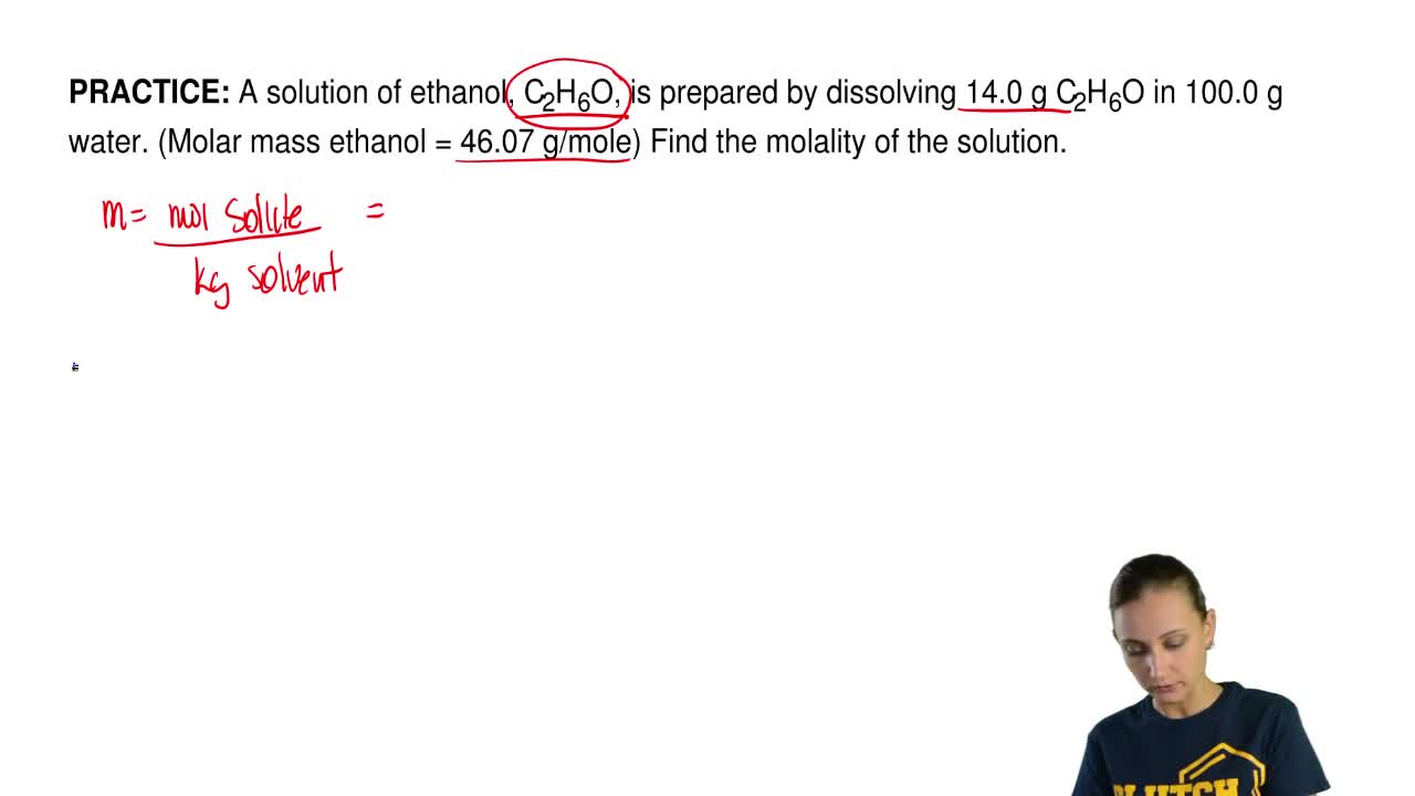 Solution A Solution Of Ethanol C2h6o I Chemistry