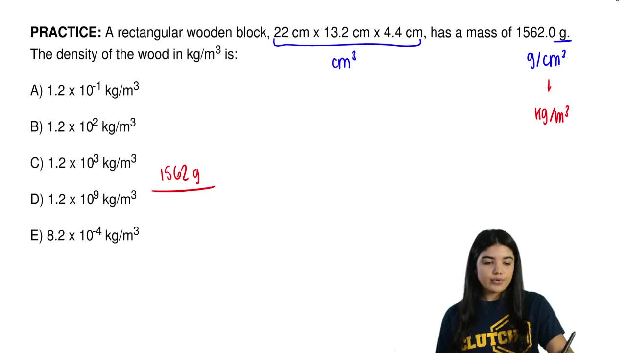 Answer A Rectangular Wooden Block 22 Cm Clutch Prep