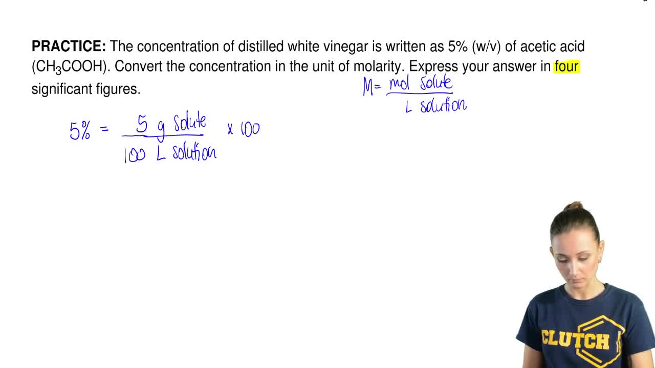 The Concentration Of Distilled White Vineg Clutch Prep